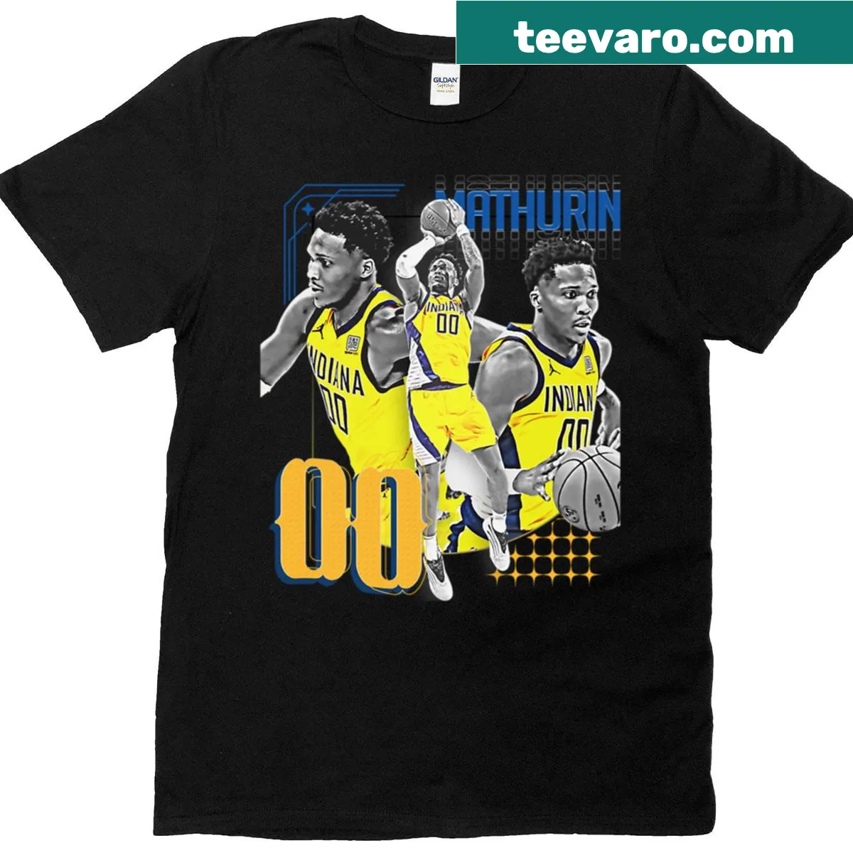 Basketball-themed shirt featuring B Mathurin design — on a men's t-shirt