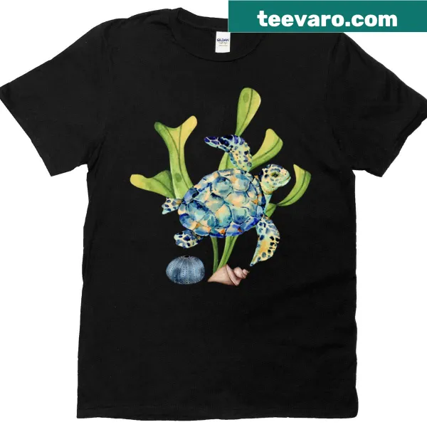 Illustration of a cute baby turtle on a children’s T-shirt