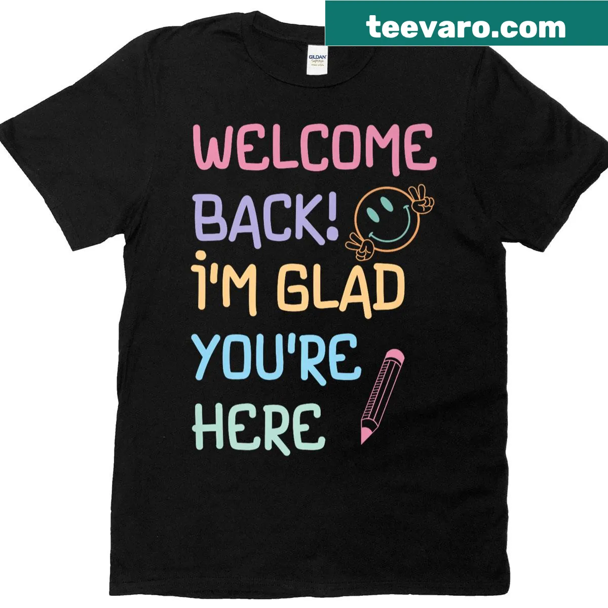 Teacher T-shirt with welcoming phrase for back-to-school season — on a men's t-shirt