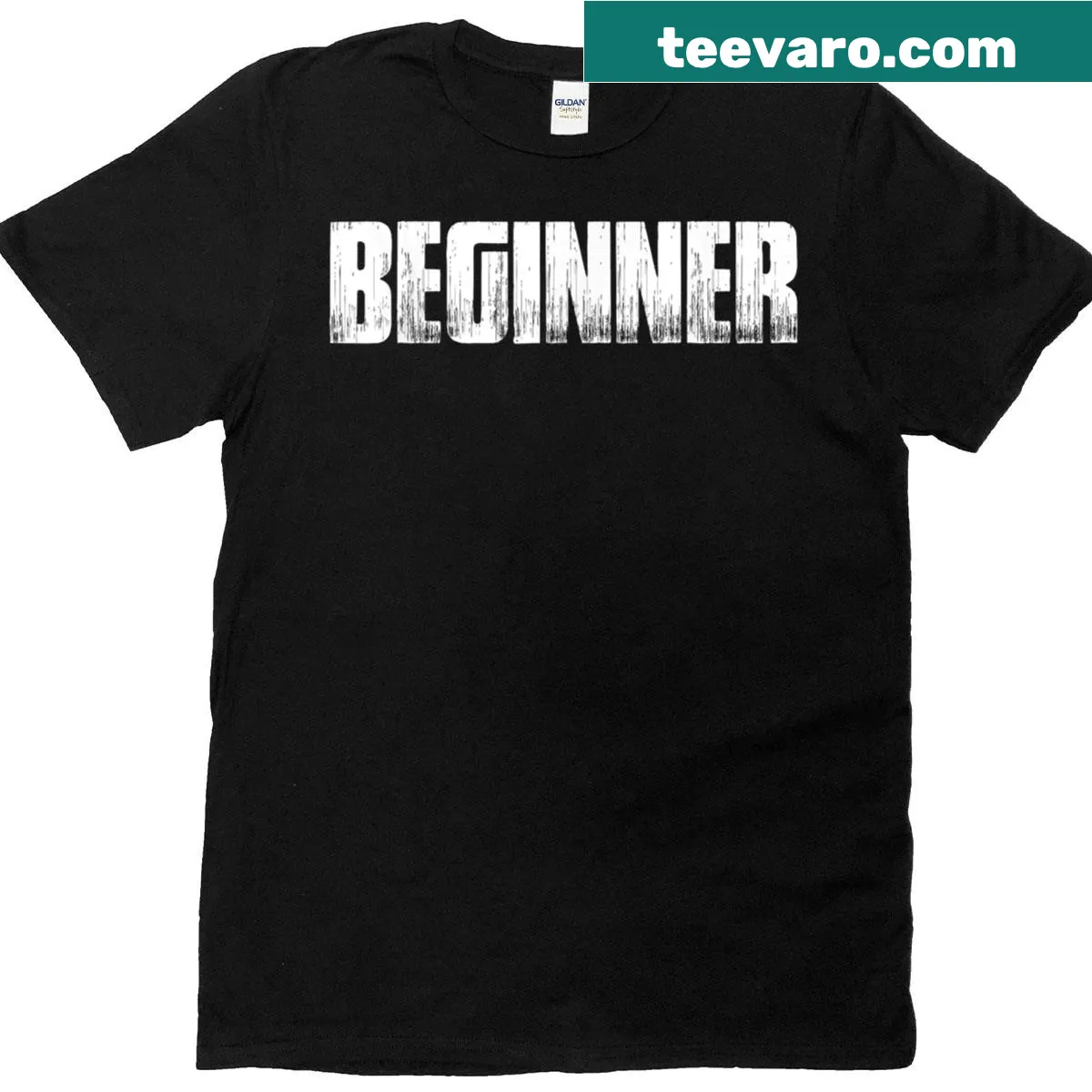 Funny gym T-shirt for beginners with 'Beginner Kraftsport' text — on a men's t-shirt