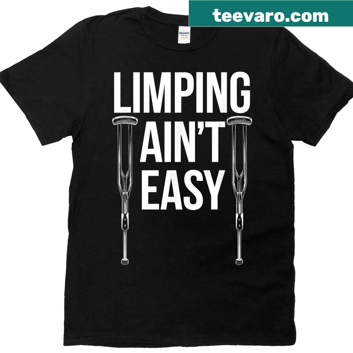 Humorous T-shirt with 'Best Broken Leg' text design — on a men's t-shirt