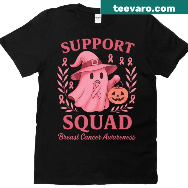 Support squad warrior design for breast cancer awareness on a T-shirt