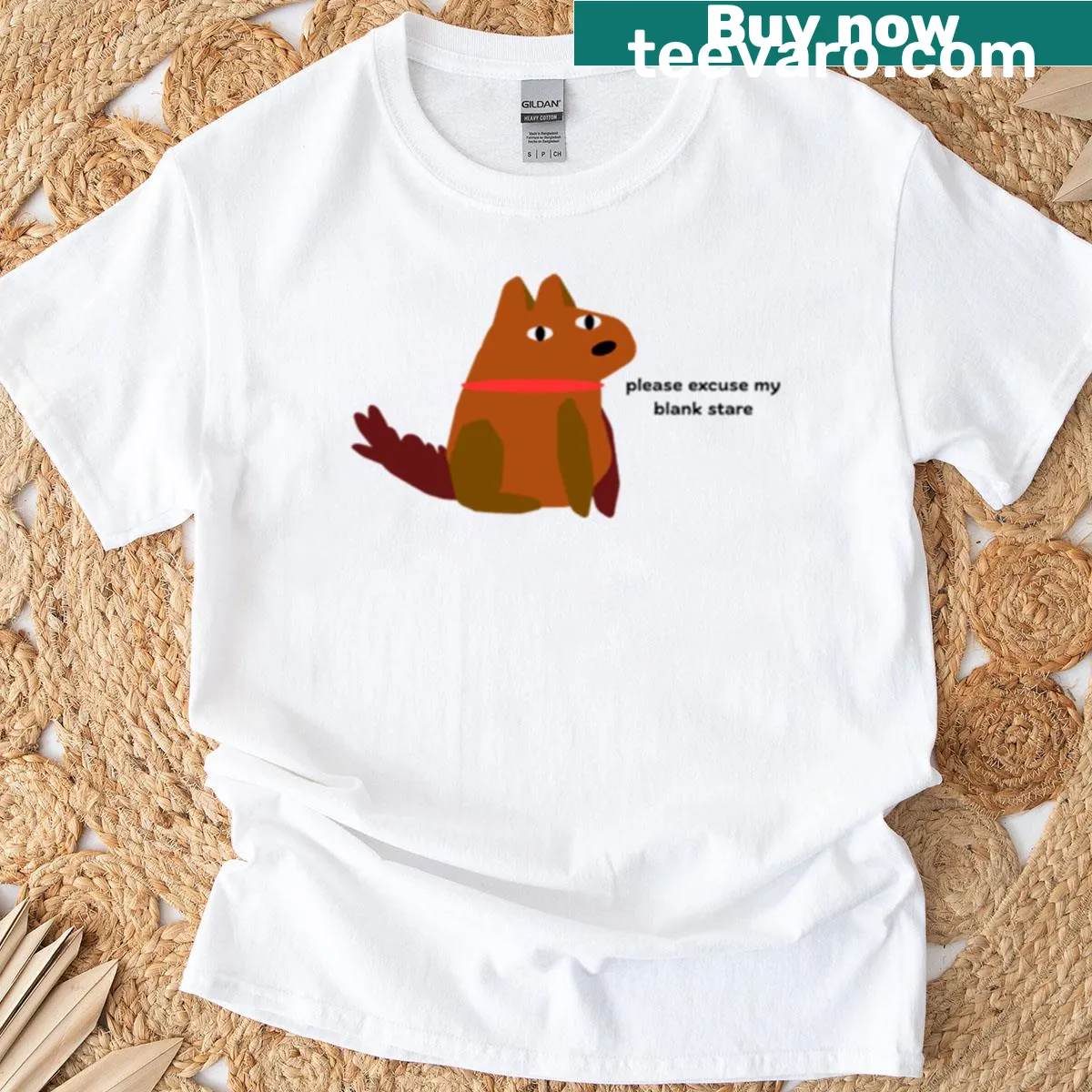 T-shirt with a humorous phrase about brown dogs — on a men's t-shirt