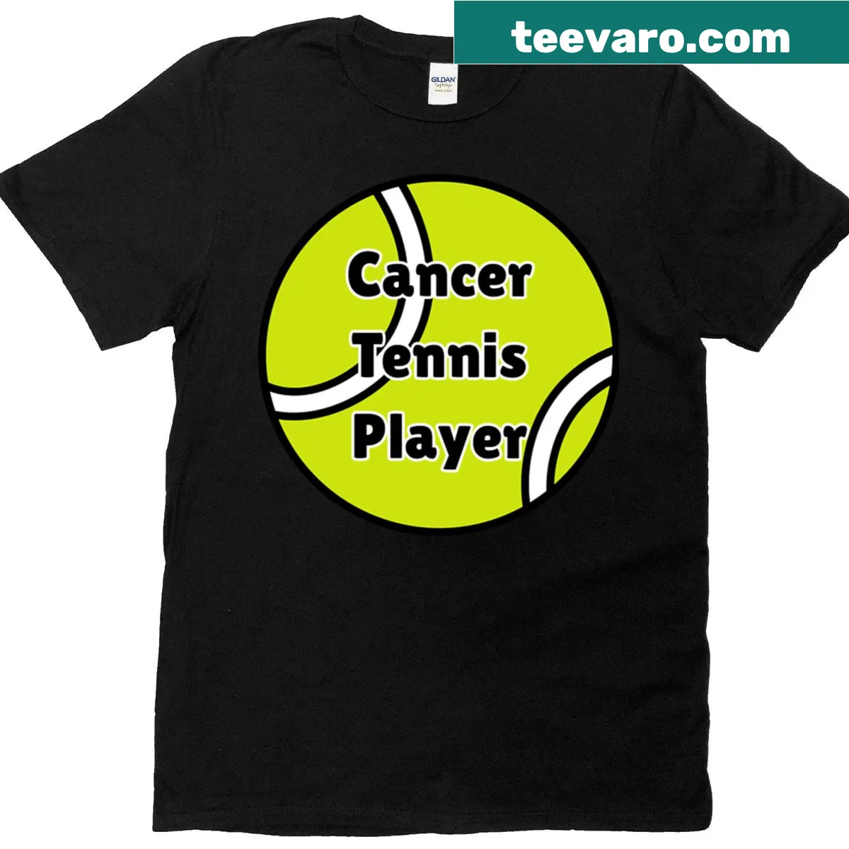 Retro Cancer Zodiac T-shirt with tennis design — on a men's t-shirt