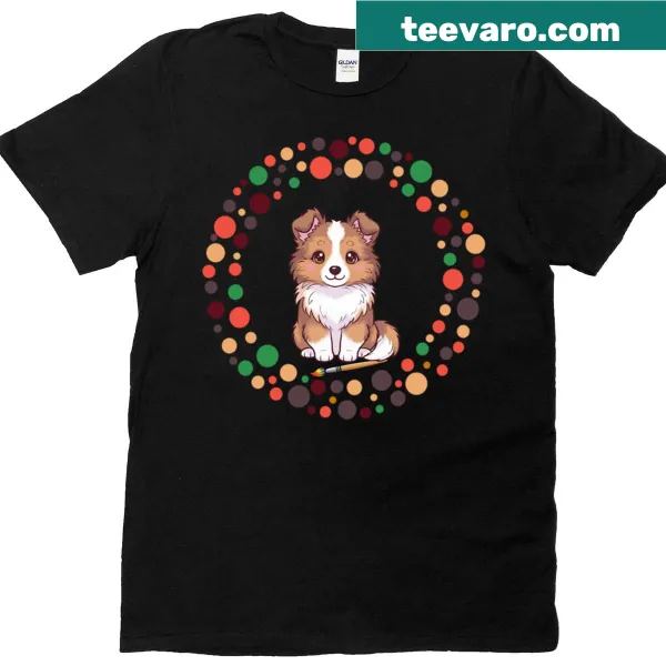 Heartwarming Shetland Sheepdog graphic celebrating Dot Day