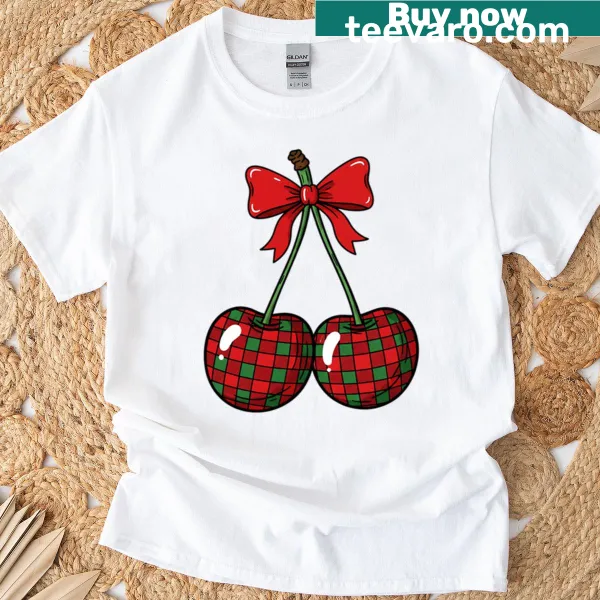 Original design featuring a Christmas pattern of cherries
