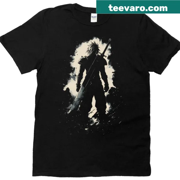 Shirt featuring a bold graphic of Cloud Strife from Final Fantasy