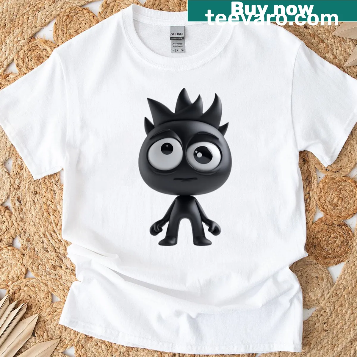 Gothic skull art inspired by Darth Maul on a T-shirt — on a men's t-shirt