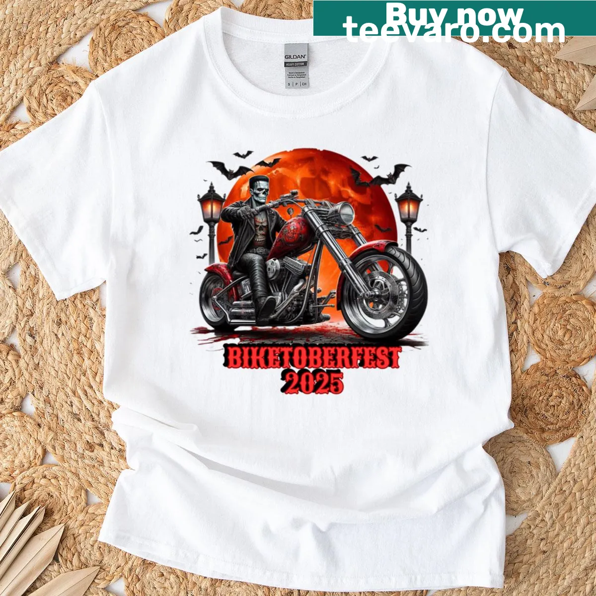 Daytona Biketoberfest 2025 motorcycle rally graphic on a T-shirt — on a men's t-shirt
