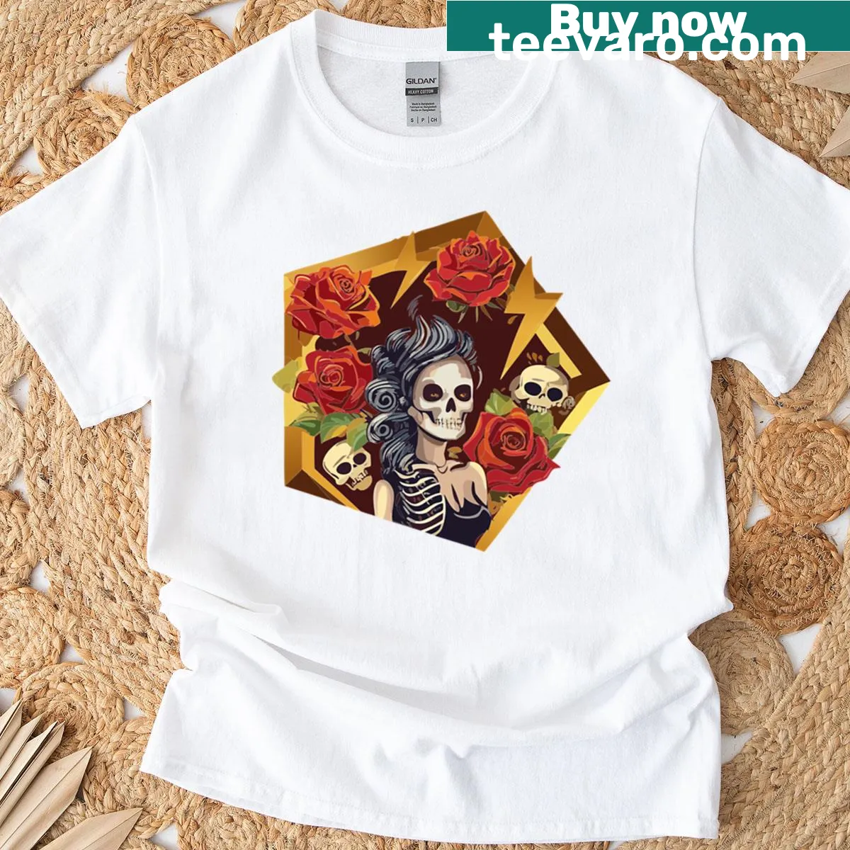 Vintage distressed shirt featuring a dead rose graphic — on a men's t-shirt
