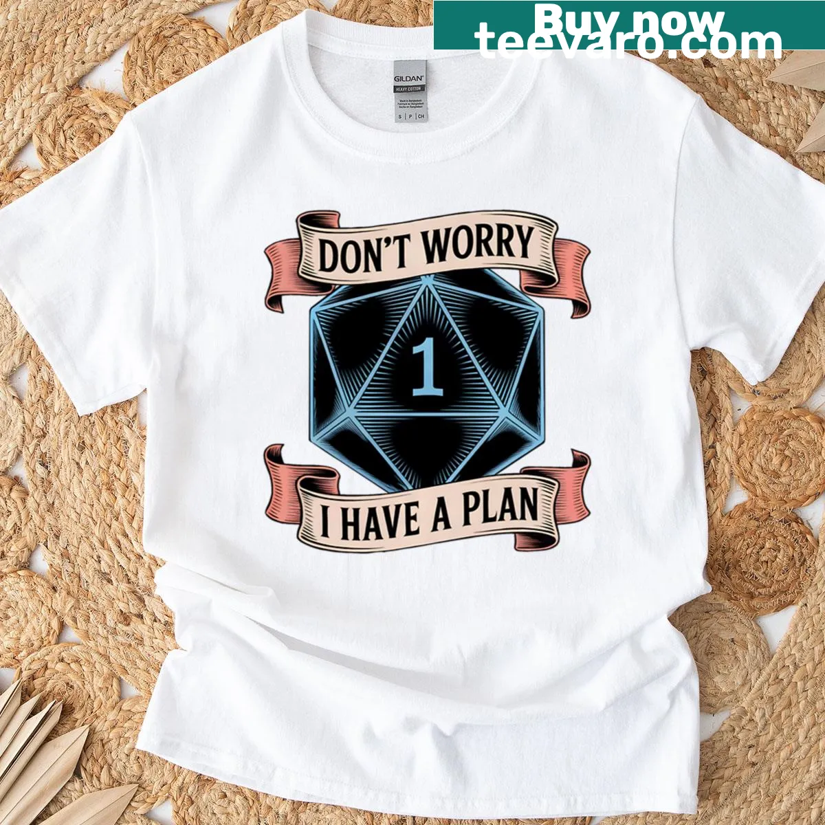 Funny D&D themed shirt with the phrase about planning in games — on a men's t-shirt