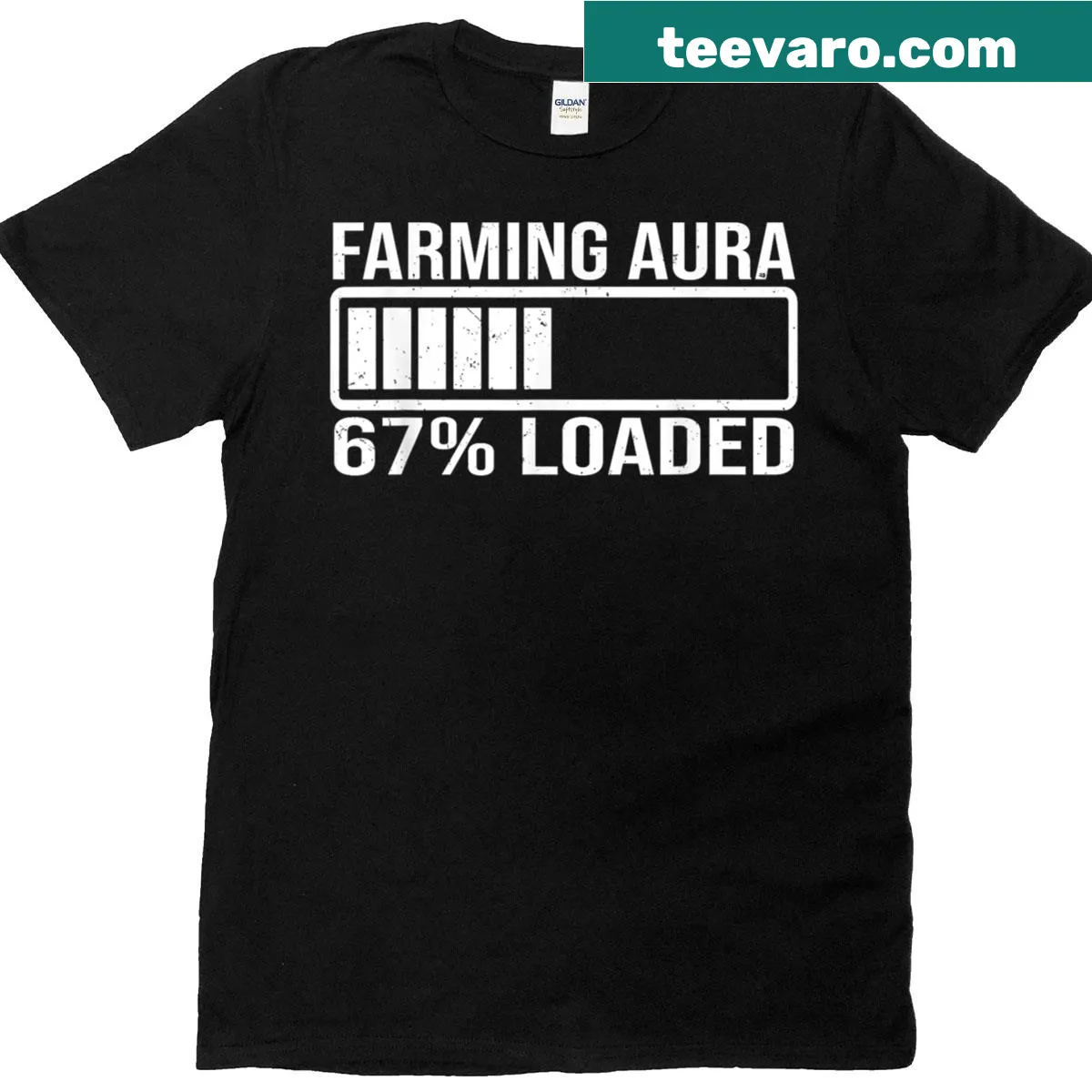 Funny t-shirt with meme-inspired typography — on a men's t-shirt