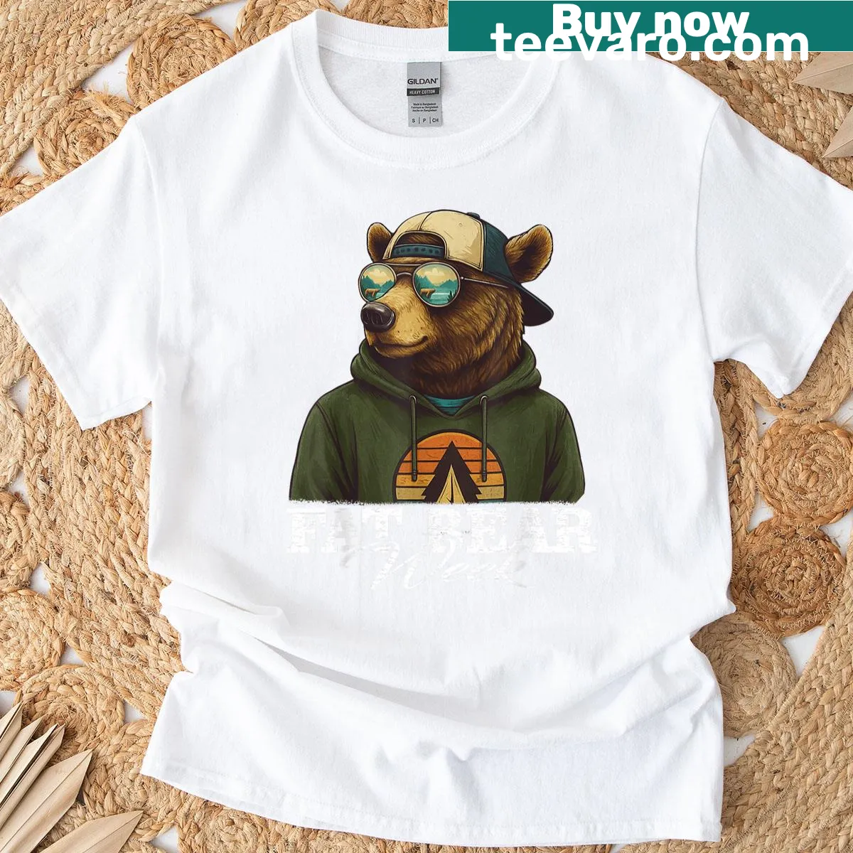 Humorous shirt celebrating Fat Bear Week with playful text — on a men's t-shirt