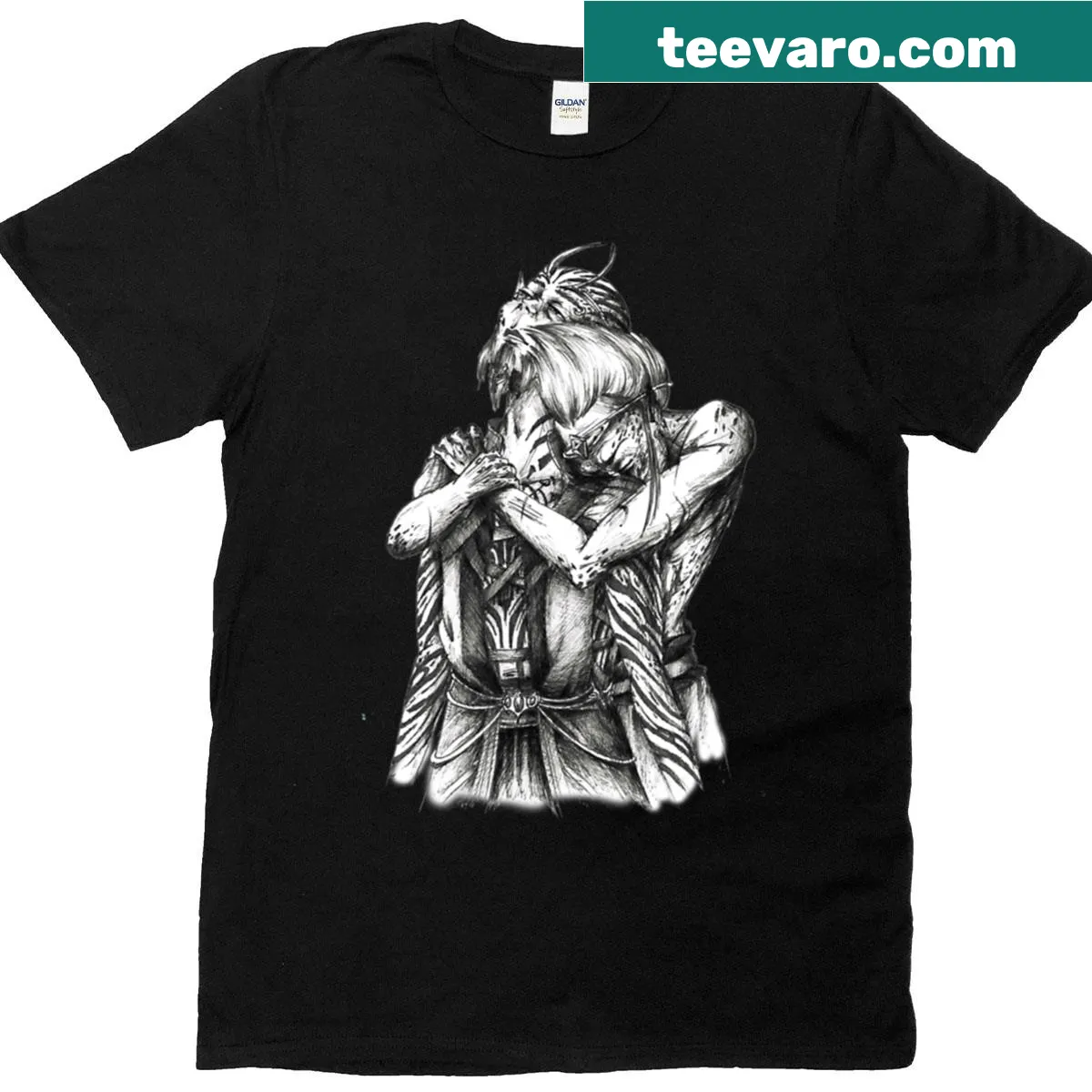 Sentimental T-shirt with the phrase 'Finally Together.' — on a men's t-shirt