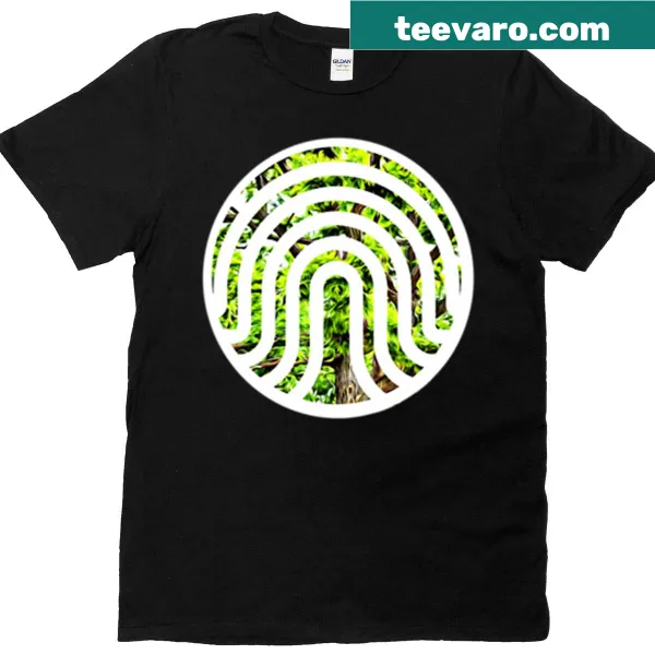 Illustration of forest elements on T-shirt