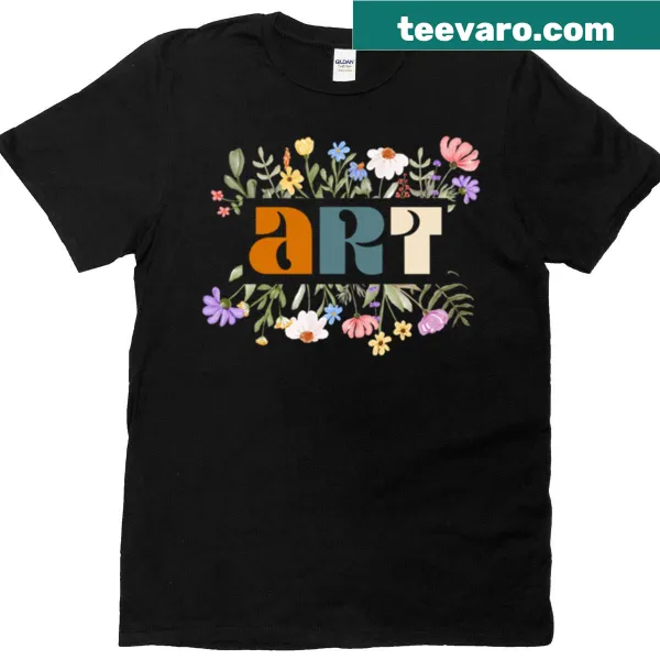Intricate floral illustration T-shirt design
