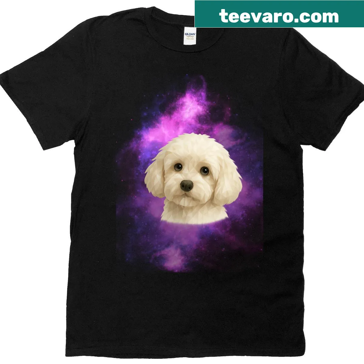 Watercolor puppy portrait T-shirt for dog lovers — on a men's t-shirt