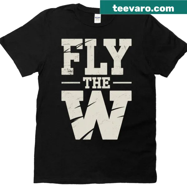 T-shirt with the phrase 'Fly The W' in bold typography