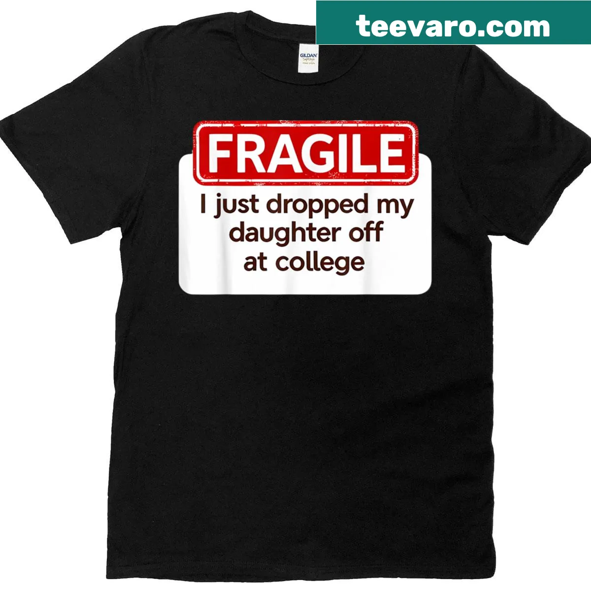 Sentimental t-shirt for moms with a college-bound daughter — on a men's t-shirt