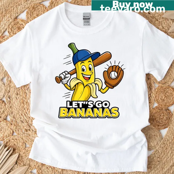 Funny banana character with playful text design