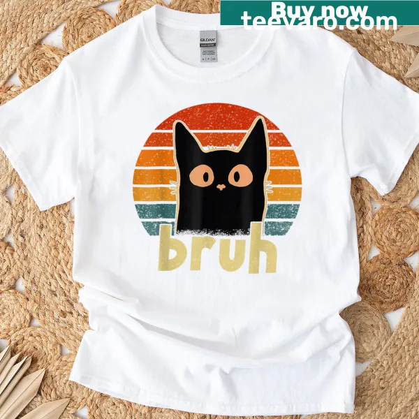 Funny meme graphic T-shirt with 'Bruh' design