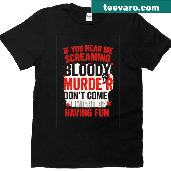 Humorous Halloween-themed T-shirt with playful graphics