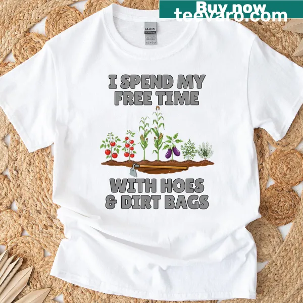 Funny gardening T-shirt with humorous gardening-themed text