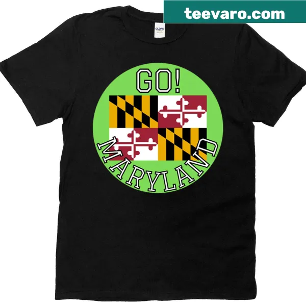 T-shirt with 'Go Maryland' text for state pride