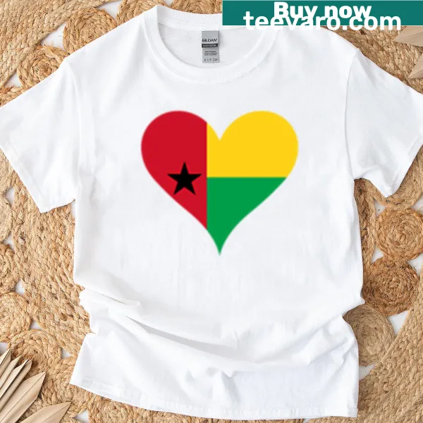 Heart graphic with the Guinea-bissau flag design