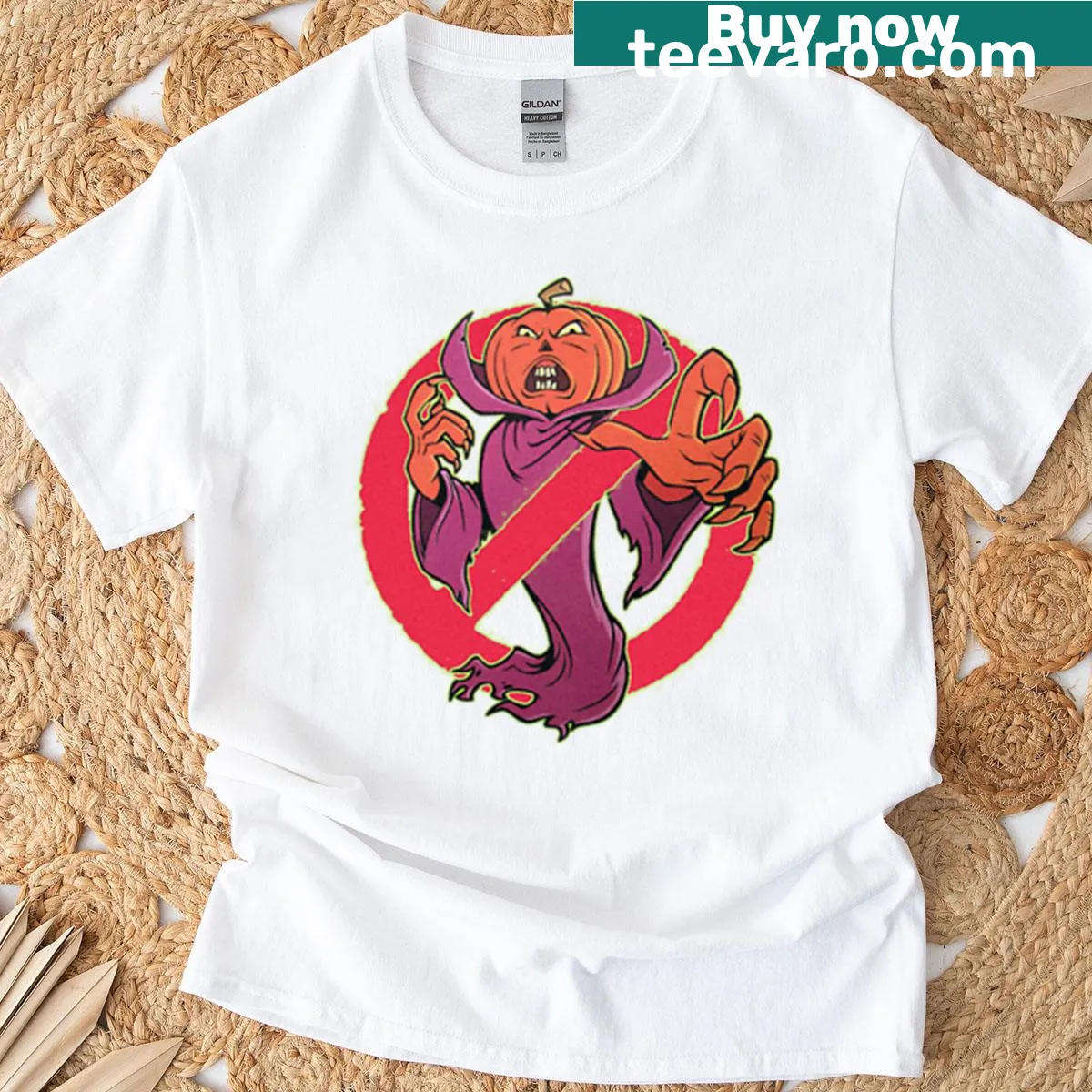 Cheerful Halloween graphic tee with festive designs — on a men's t-shirt