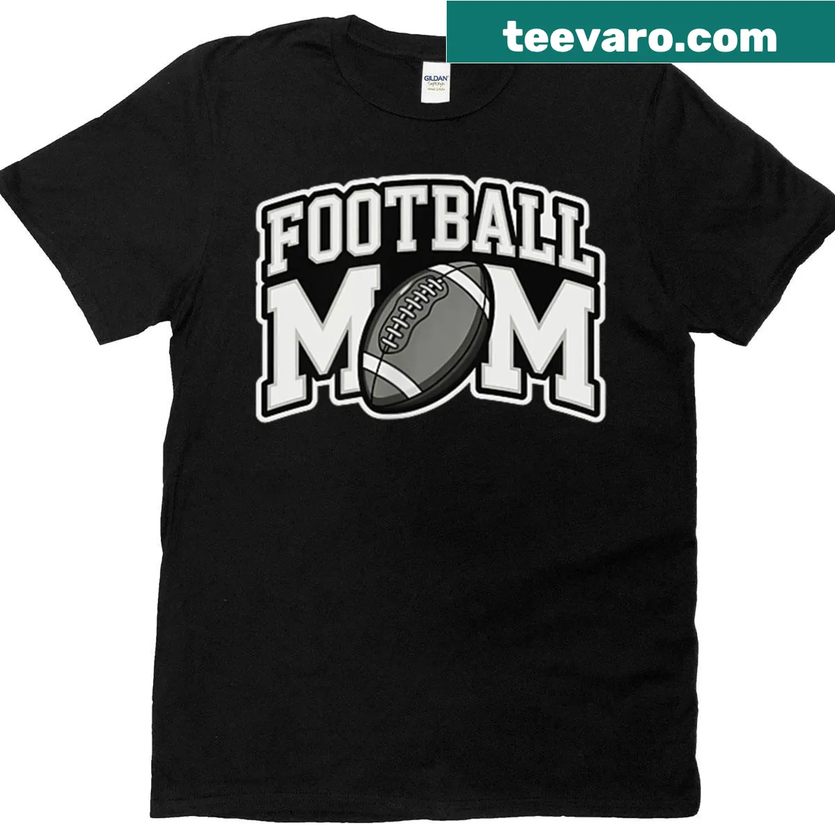 T-shirt for high school football moms with bold text — on a men's t-shirt