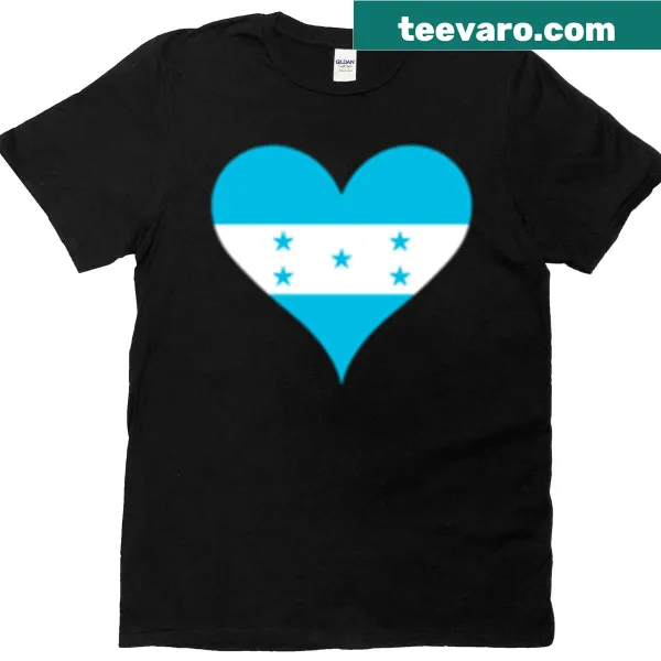 Heart-shaped Honduras flag T-shirt
