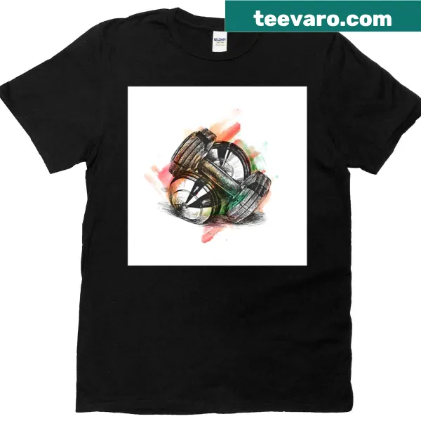 T-shirt with an illustration of dumbbells for fitness