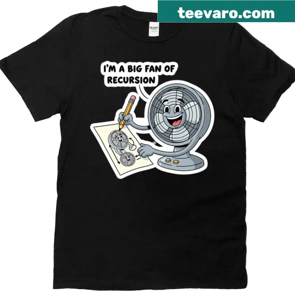Funny programmer pun about recursion on T-shirt