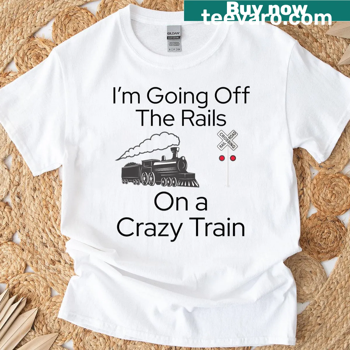 Whimsical music-themed t-shirt with playful text about 80s lyrics — on a men's t-shirt