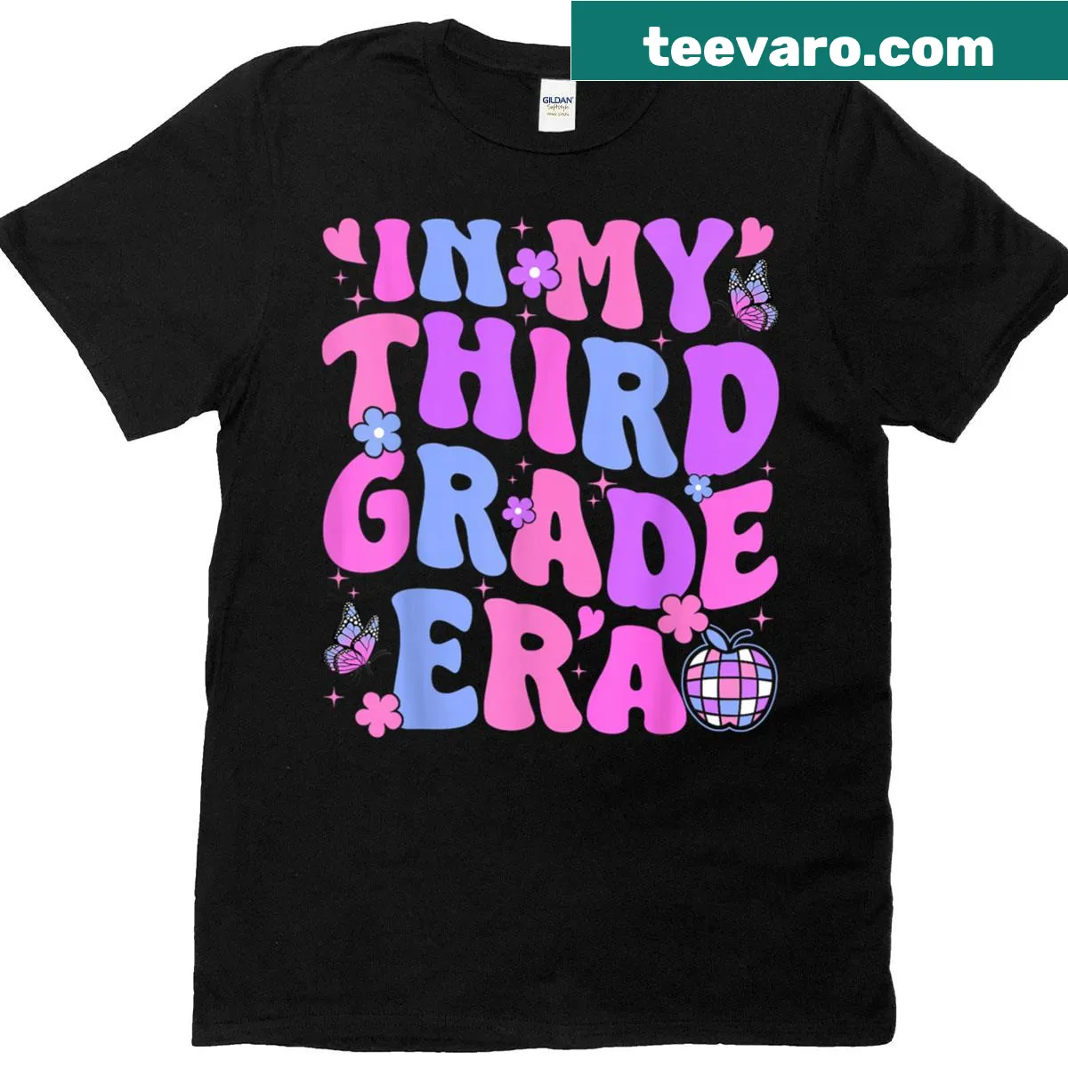 Teacher shirt with the phrase 'In My Third Grade Era' — on a men's t-shirt