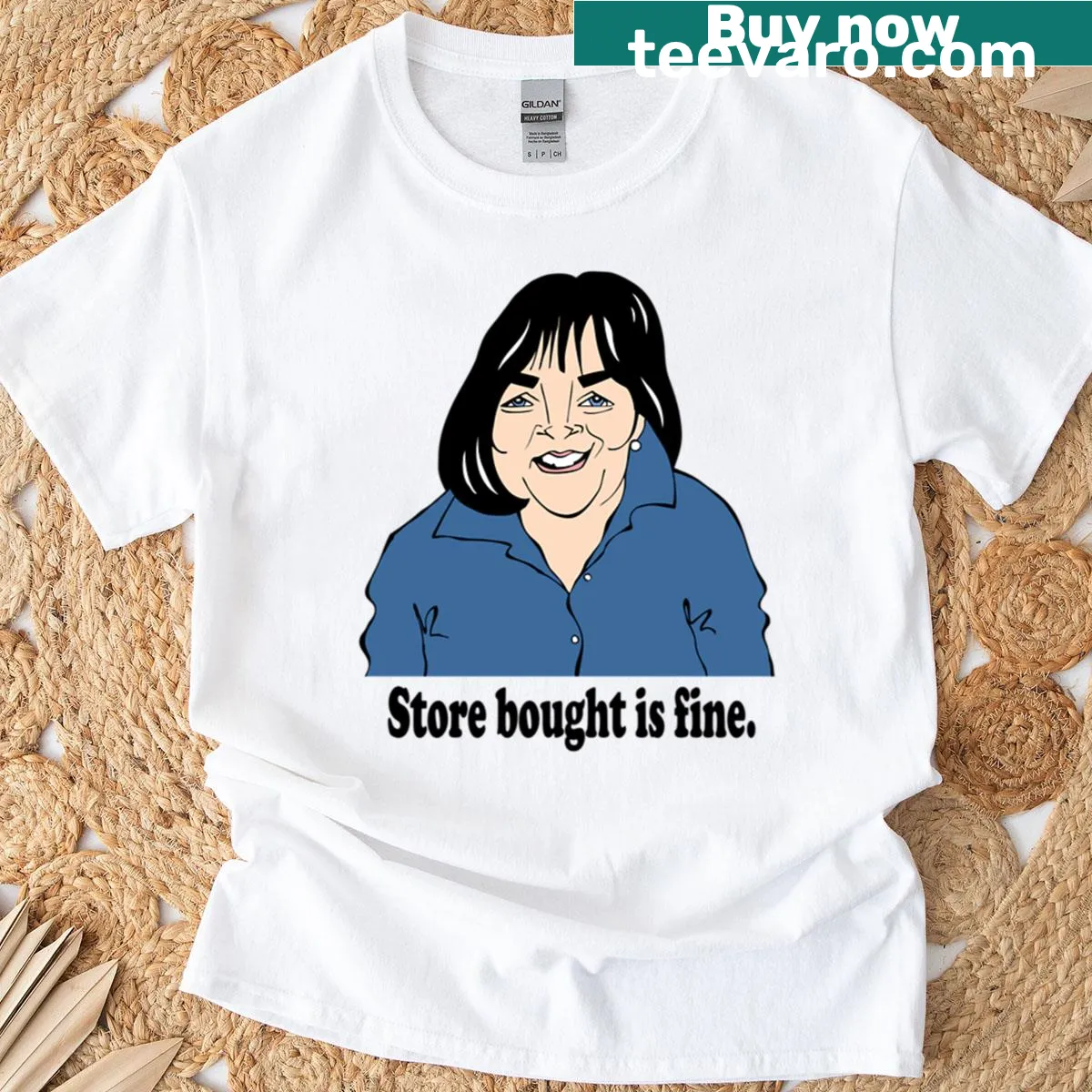 Fan art T-shirt dedicated to Ina Garten with creative illustrations — on a men's t-shirt