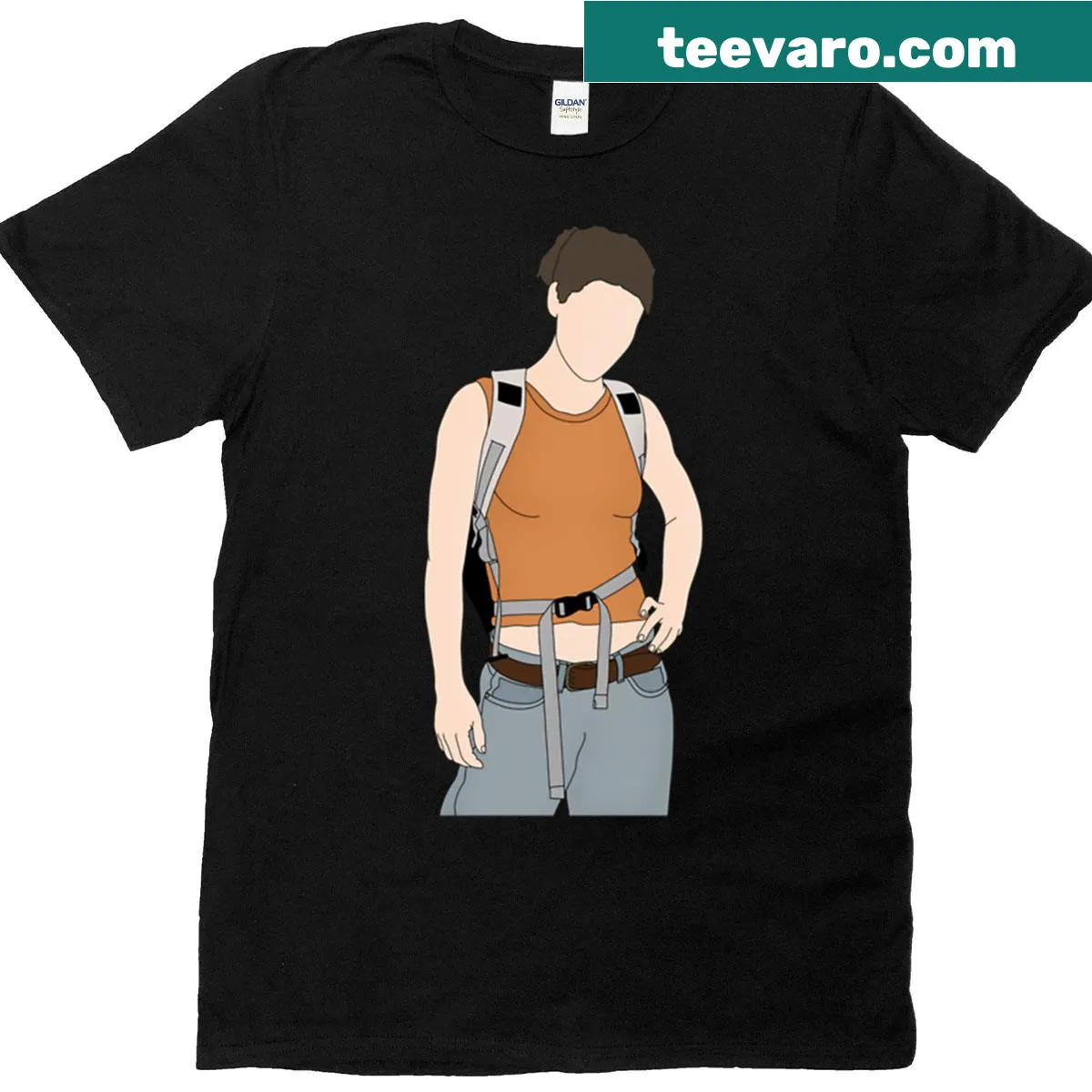 Artistic graphic T-shirt inspired by Kate Austen character — on a men's t-shirt
