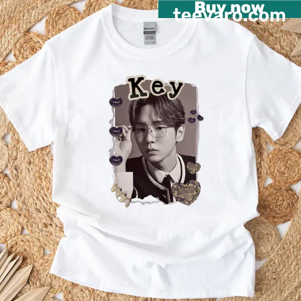 Scrapbook collage design featuring Key from Shinee