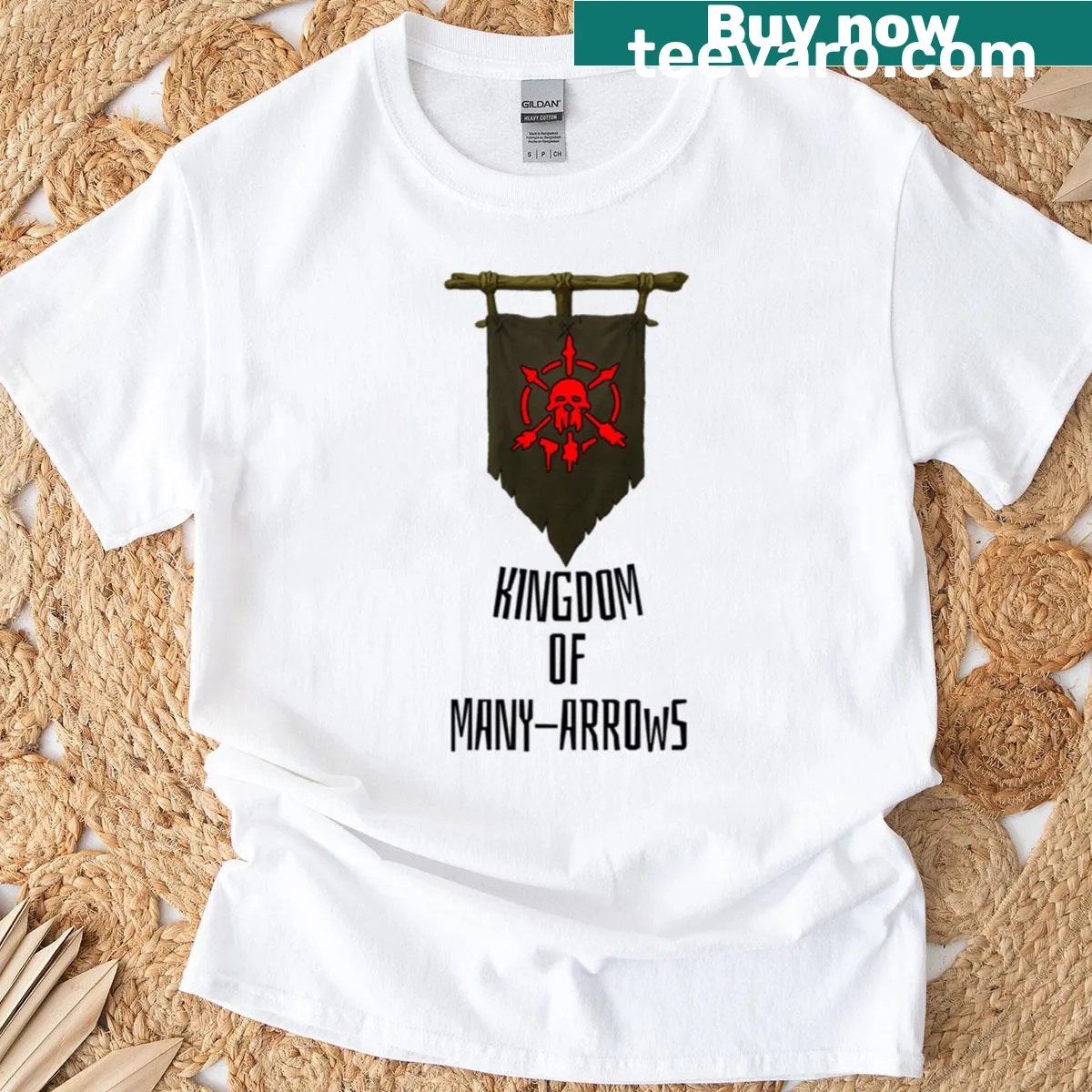 Fantasy-themed T-shirt featuring Orc Obould from Dungeons & Dragons — on a men's t-shirt
