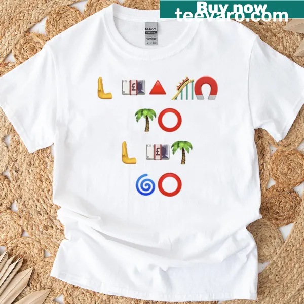 Playful shirt with unique emoji emblems about letting go