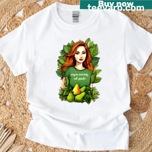 Bold typography design encouraging veganism on a T-shirt