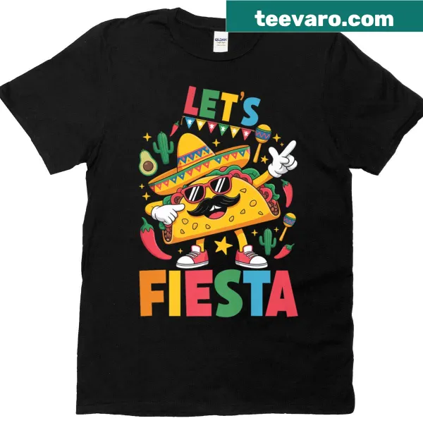 Cartoon taco character dabbing for Cinco de Mayo