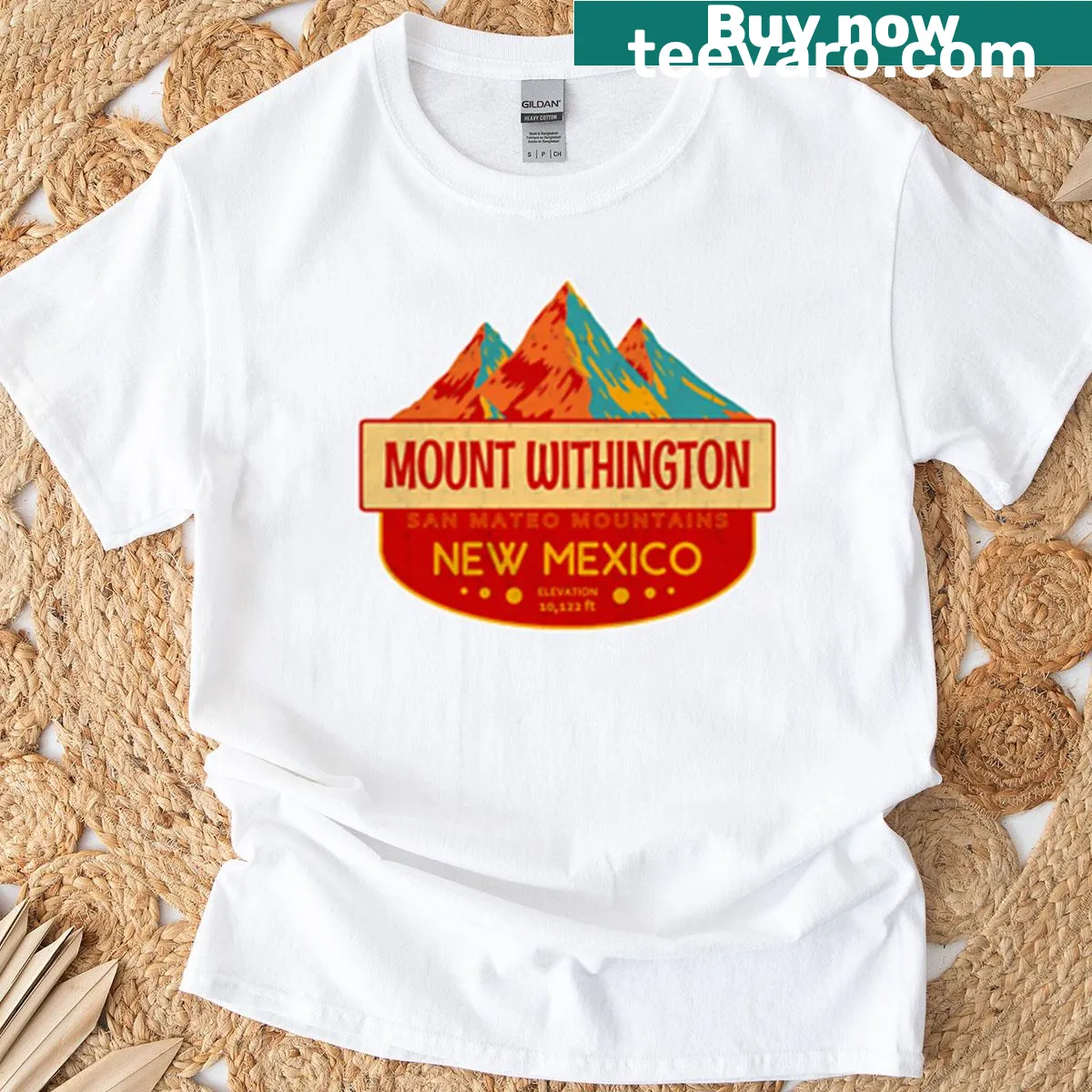 Illustration of Mount Withington in the San Mateo Mountains — on a men's t-shirt