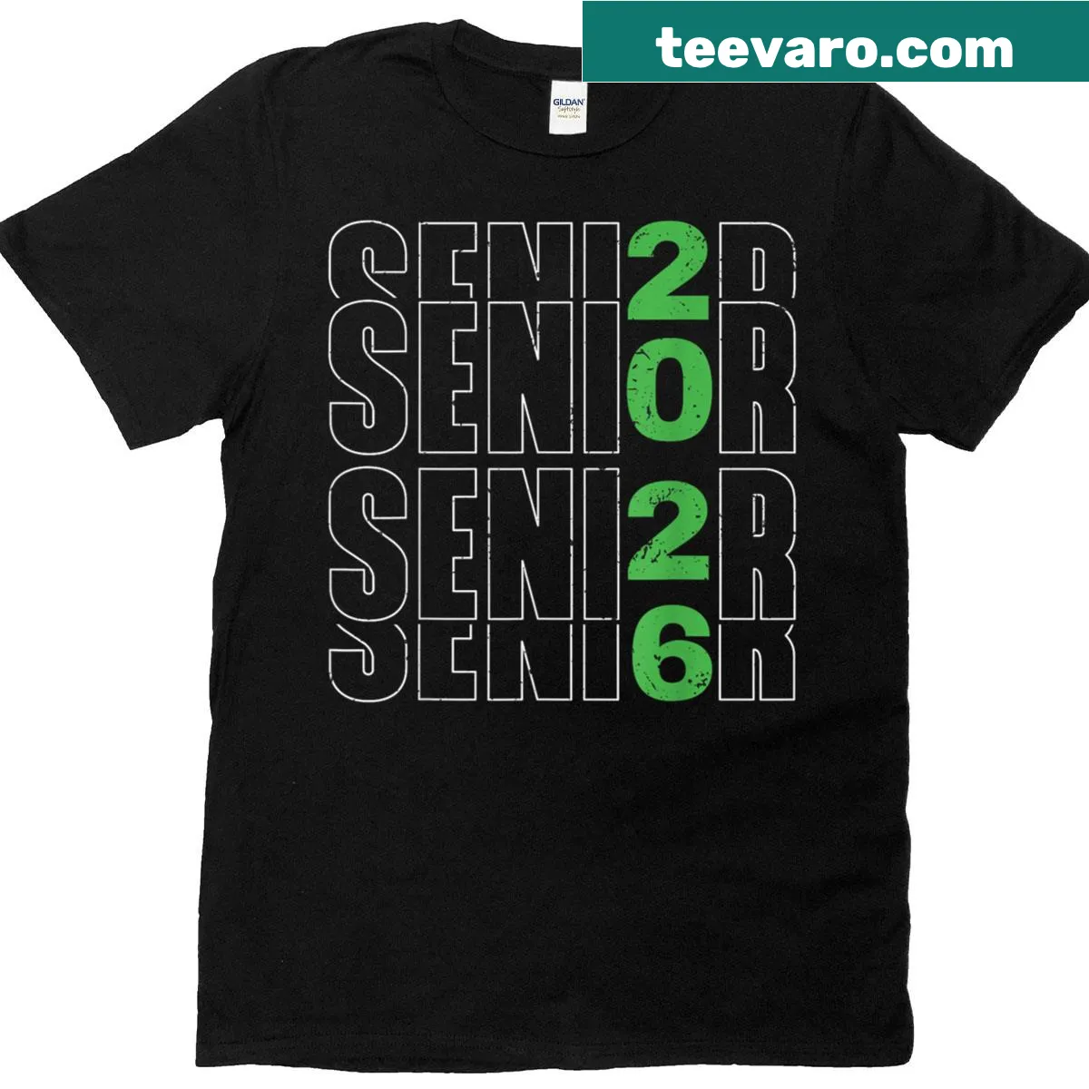 T-shirt announcing "My Last First Day Senior Year 2026" — on a men's t-shirt