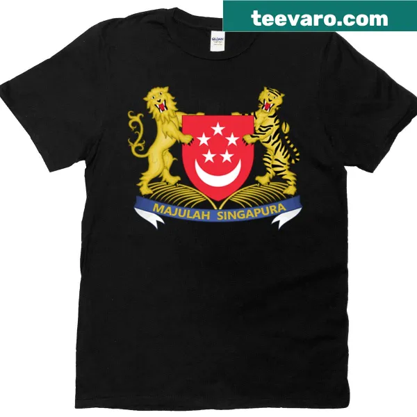 T-shirt featuring the National Emblem Seal of Singapore