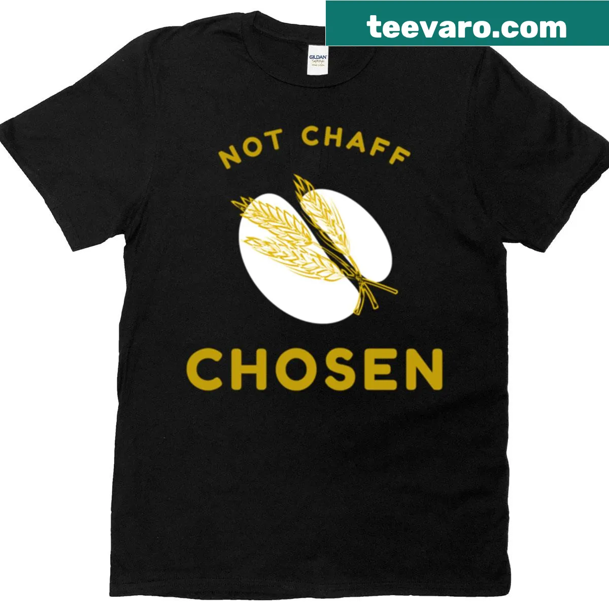 Typography saying 'Not Chaff Chosen' on a T-shirt — on a men's t-shirt