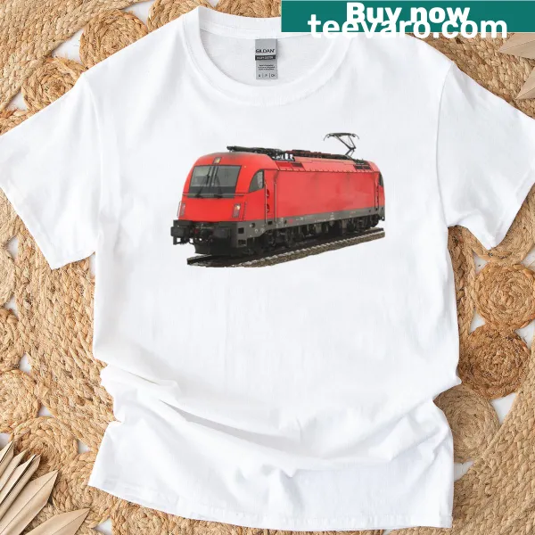 Modern typography shirt with Oebb and Vectron text