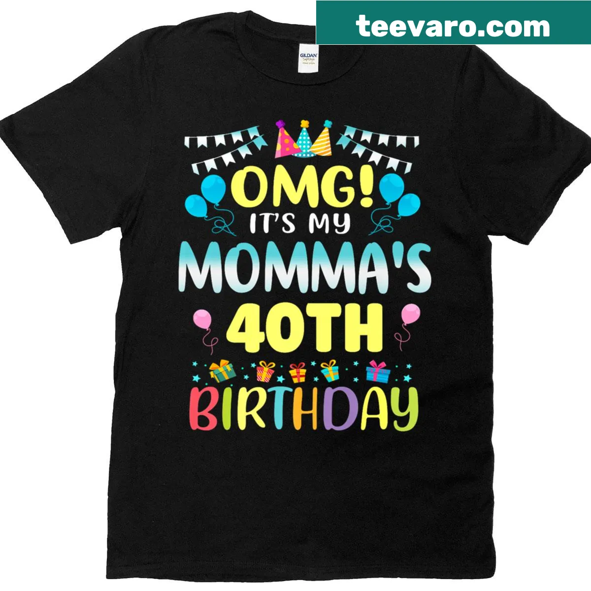 T-shirt featuring 'Sweet 40 Years Old' text for mom's birthday — on a men's t-shirt