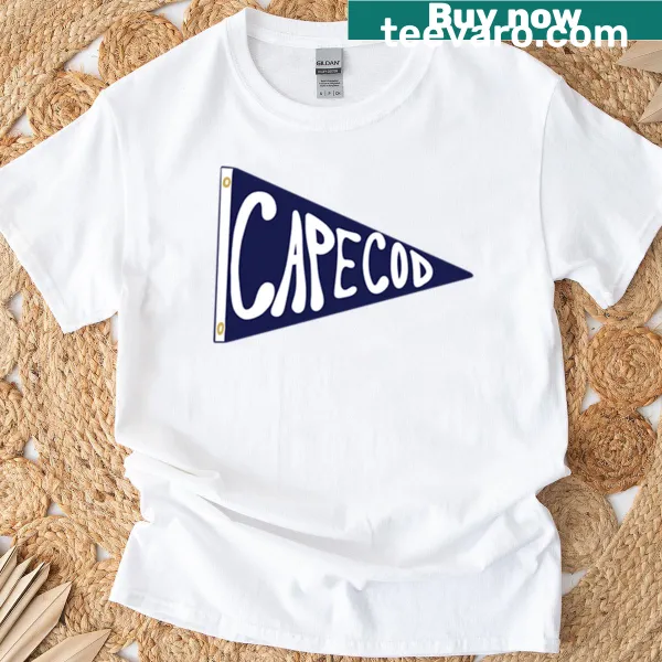 Cape Cod flag pennant design on a T-shirt